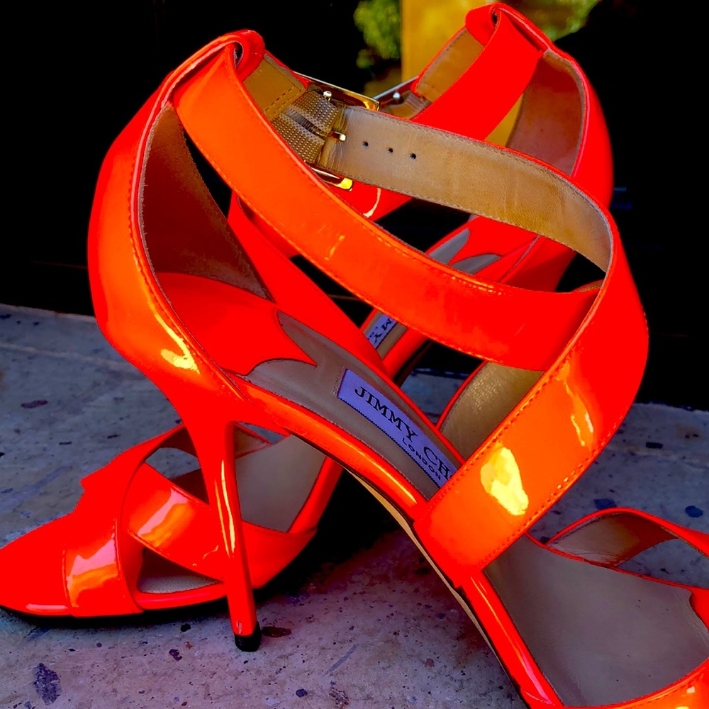 Bright summer orange heels!